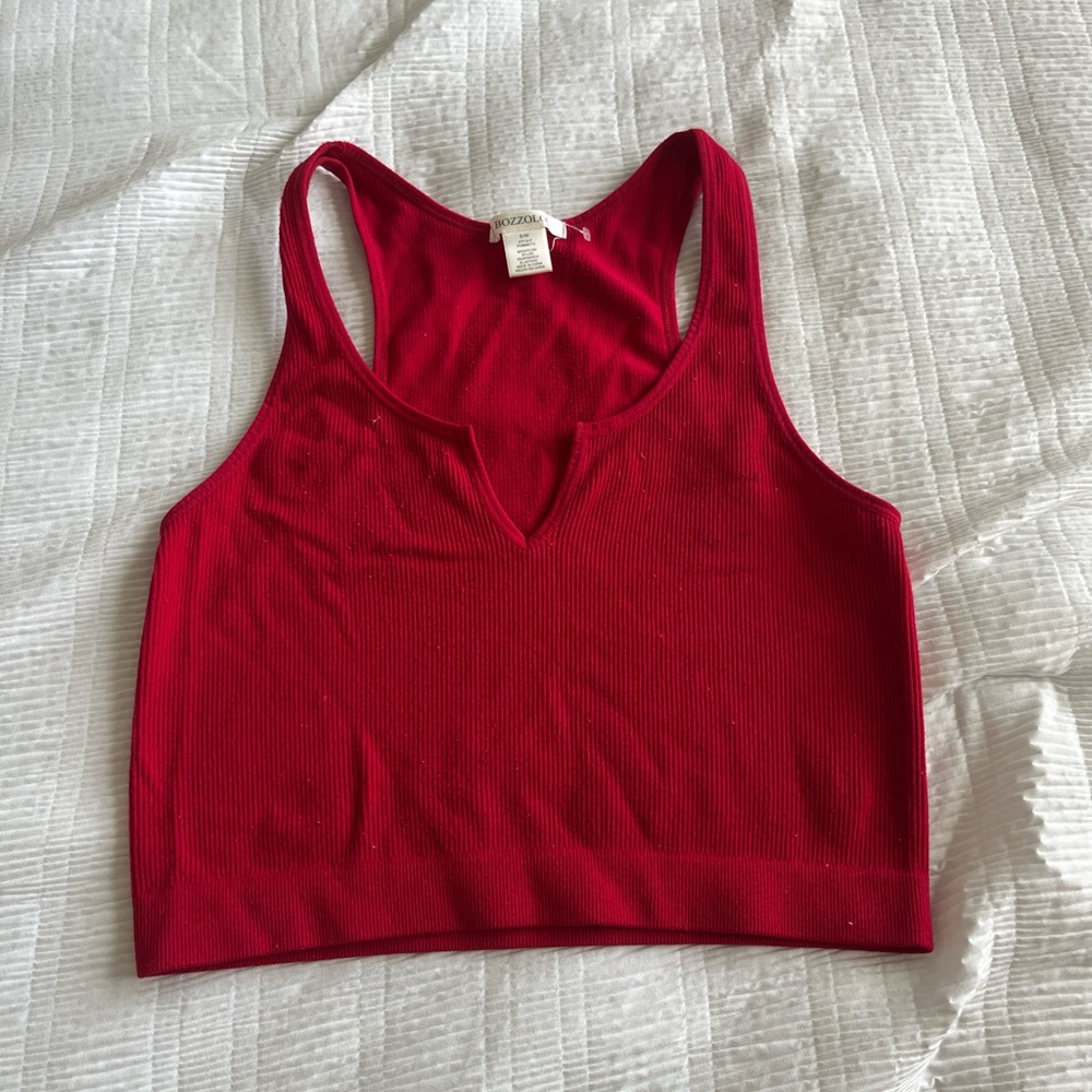 Bozzolo Scarlet Ribbed Tank